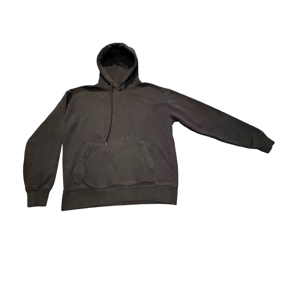 Zara Men’s Black Fleece Hoodie Medium Pullover Kangaroo Pocket Casual
